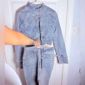 Sold out Fashion Nova Light Blue Denim set